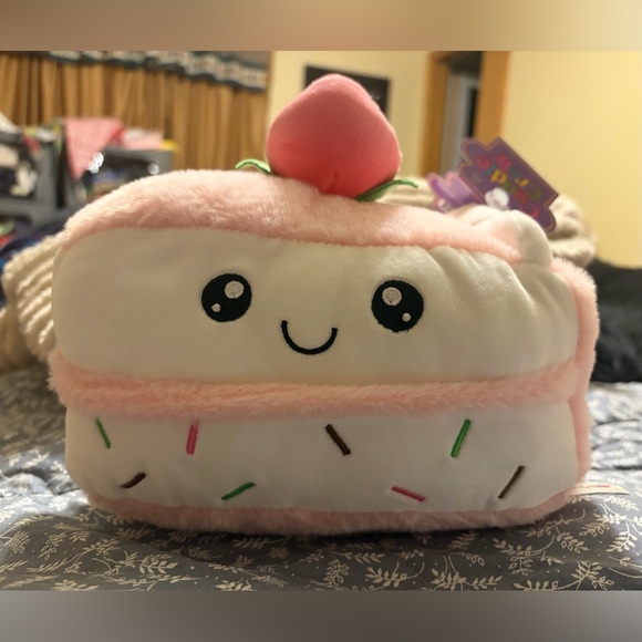 Major Trading, Inc Other - Plush Cake Slice Stuffy Toy - Pink and White